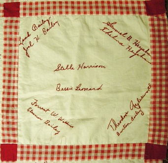 Image of row 2, block 6 of quilt made by the women of Nelson, PA