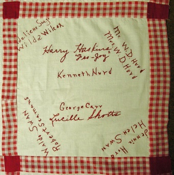 Image of row 3, block 6 of quilt made by the women of Nelson, PA