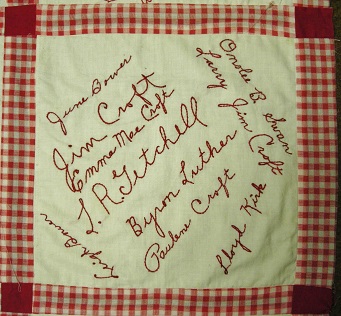 Image of row 6, block 6 of quilt made by the women of Nelson, PA